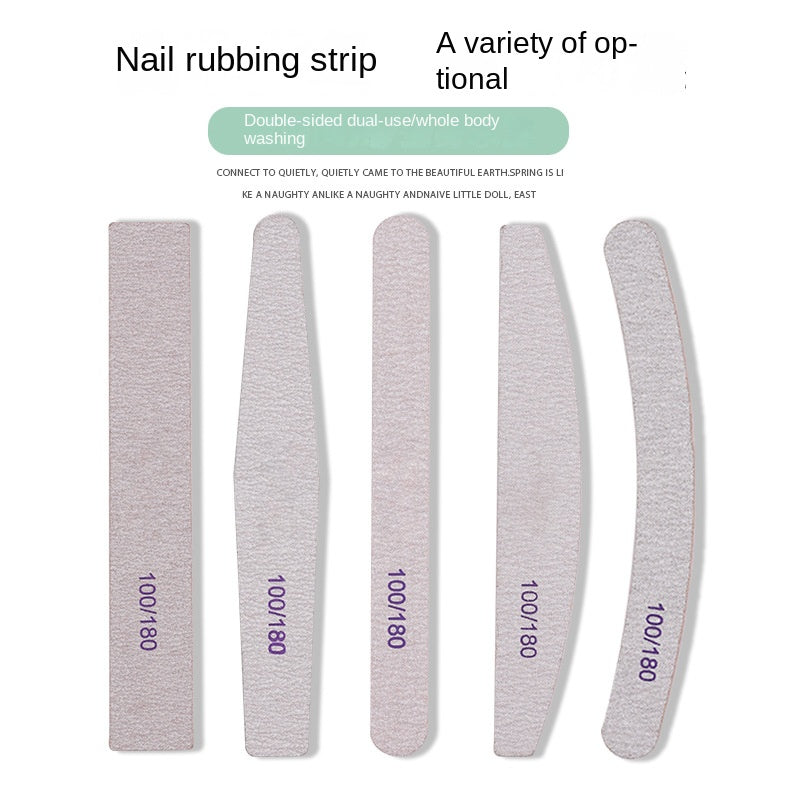 Nail Files (12 Pack), 100/180 Grit Emery Boards Nail File for Natural Nails and Acrylic Nails, Double Sided Emory Boards limas para unas acrilicas Profesional Fingernail Filer Reusable Manicure Gray