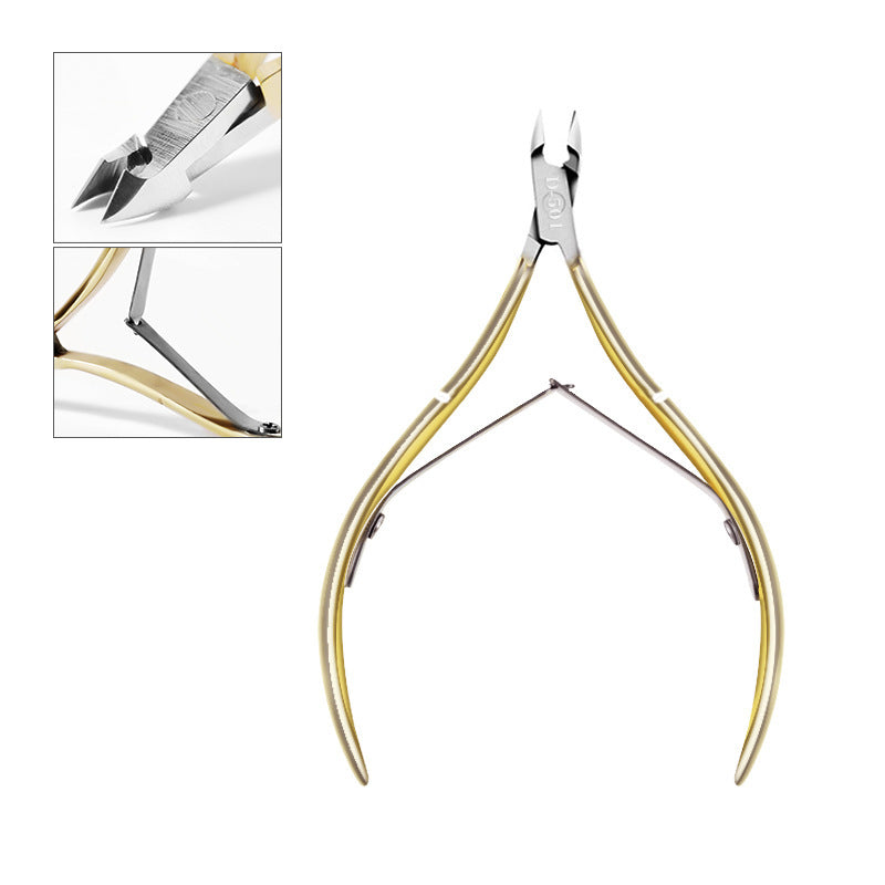 Professional Cuticle Cutter Stainless Steel Cuticle Nippers with Sharp Blades and Double Spring Cuticle Clippers - Nail Cuticle Trimmer Tool for Manicure & Pedicure Beauty at Home/Spa/Saloon