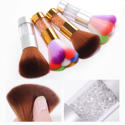 Nail Dust Brushes for Acrylic Nails, Soft Kabuki Nail Art Dust Powder Remover Brushes