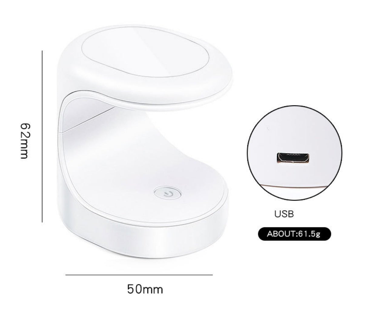 Mini UV Light for Gel Nails, LED Nail Lamp, USB Nail Dryer for Fast Curing