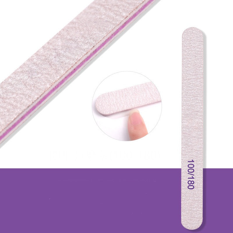 Nail Files (12 Pack), 100/180 Grit Emery Boards Nail File for Natural Nails and Acrylic Nails, Double Sided Emory Boards limas para unas acrilicas Profesional Fingernail Filer Reusable Manicure Gray