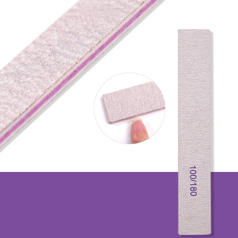 Nail Files (12 Pack), 100/180 Grit Emery Boards Nail File for Natural Nails and Acrylic Nails, Double Sided Emory Boards limas para unas acrilicas Profesional Fingernail Filer Reusable Manicure Gray