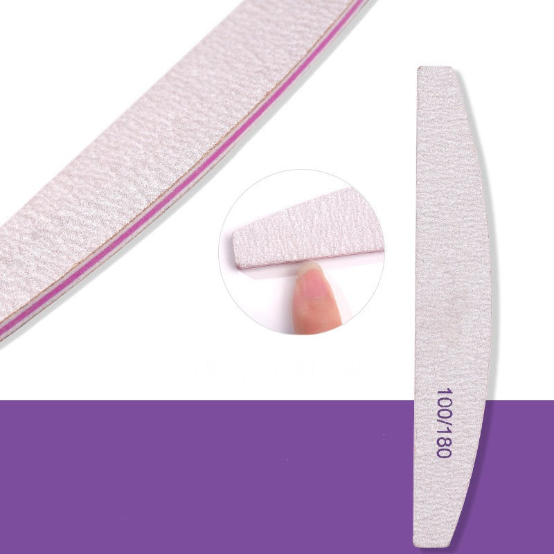 Nail Files (12 Pack), 100/180 Grit Emery Boards Nail File for Natural Nails and Acrylic Nails, Double Sided Emory Boards limas para unas acrilicas Profesional Fingernail Filer Reusable Manicure Gray