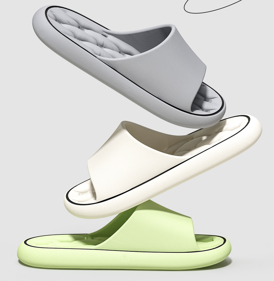 Cloud Slippers for Women and Men, Pillow House Slippers Shower Shoes Indoor Slides Bathroom Sandals, Ultimate Comfort, Lightweight, Thick Sole, Non-Slip, Easy to Clean