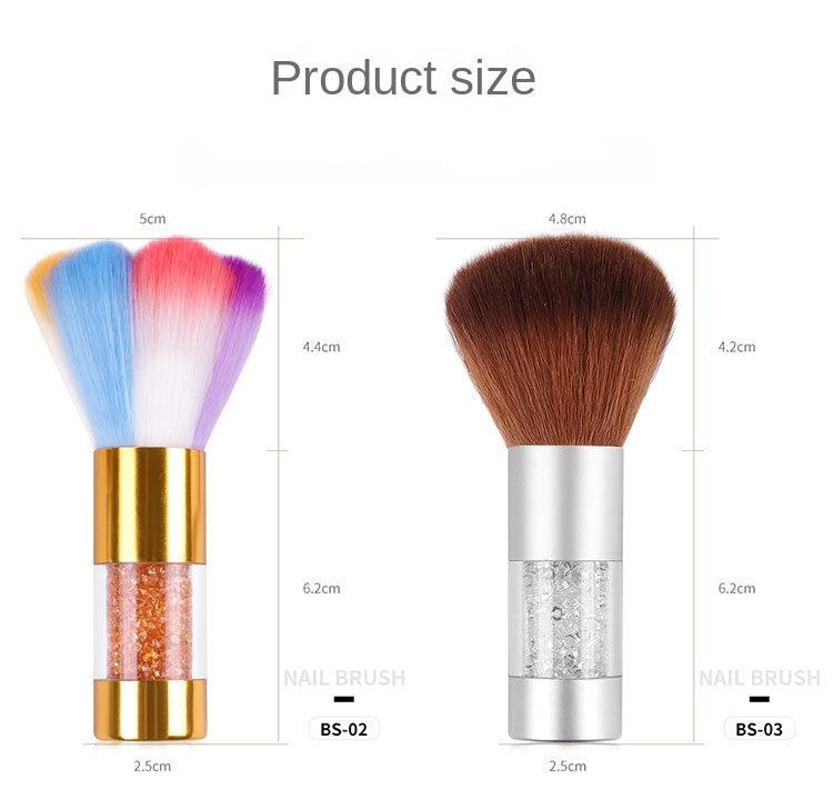 Nail Dust Brushes for Acrylic Nails, Soft Kabuki Nail Art Dust Powder Remover Brushes