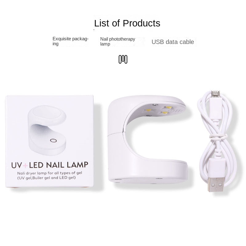 Mini UV Light for Gel Nails, LED Nail Lamp, USB Nail Dryer for Fast Curing