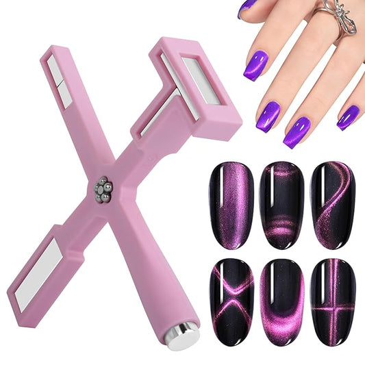 5 in 1 Nail Magnet, Multifunctional Cat Eye Gel Nail Polish Magnet for Nail Art, Strong Magnetic Nail Polish Magnets Nail Design Tools