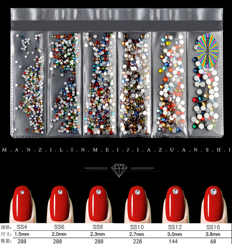Dazzling Multi-Size & Multi-Color Nail Art Rhinestones - Shine in Every Detail