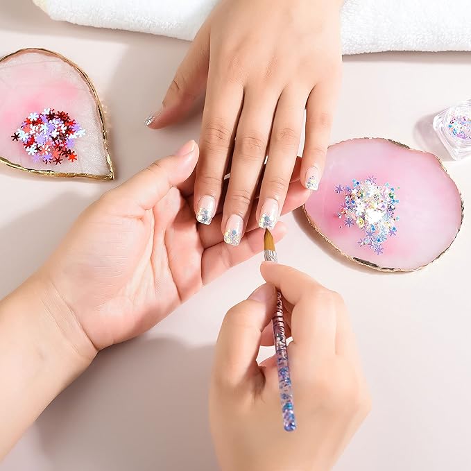 Nail Art Palette Nail Polish Palette Mixing Palette Makeup Plate Nail Plates for Nail Art Nail Tip Holder Nail Art Display