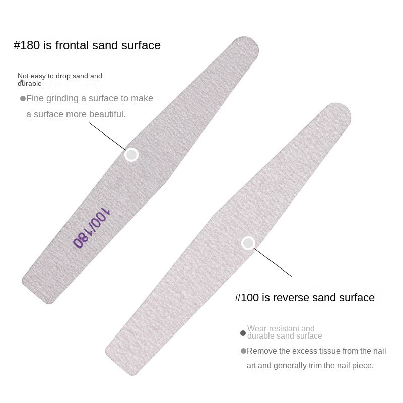 Nail Files (12 Pack), 100/180 Grit Emery Boards Nail File for Natural Nails and Acrylic Nails, Double Sided Emory Boards limas para unas acrilicas Profesional Fingernail Filer Reusable Manicure Gray