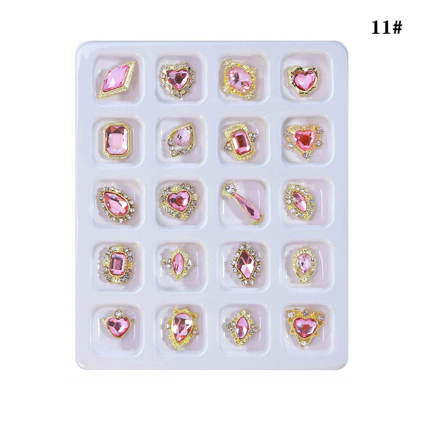 Luxury 3D Gems for Nails (12 Different Colors, 20 different gems for each color)