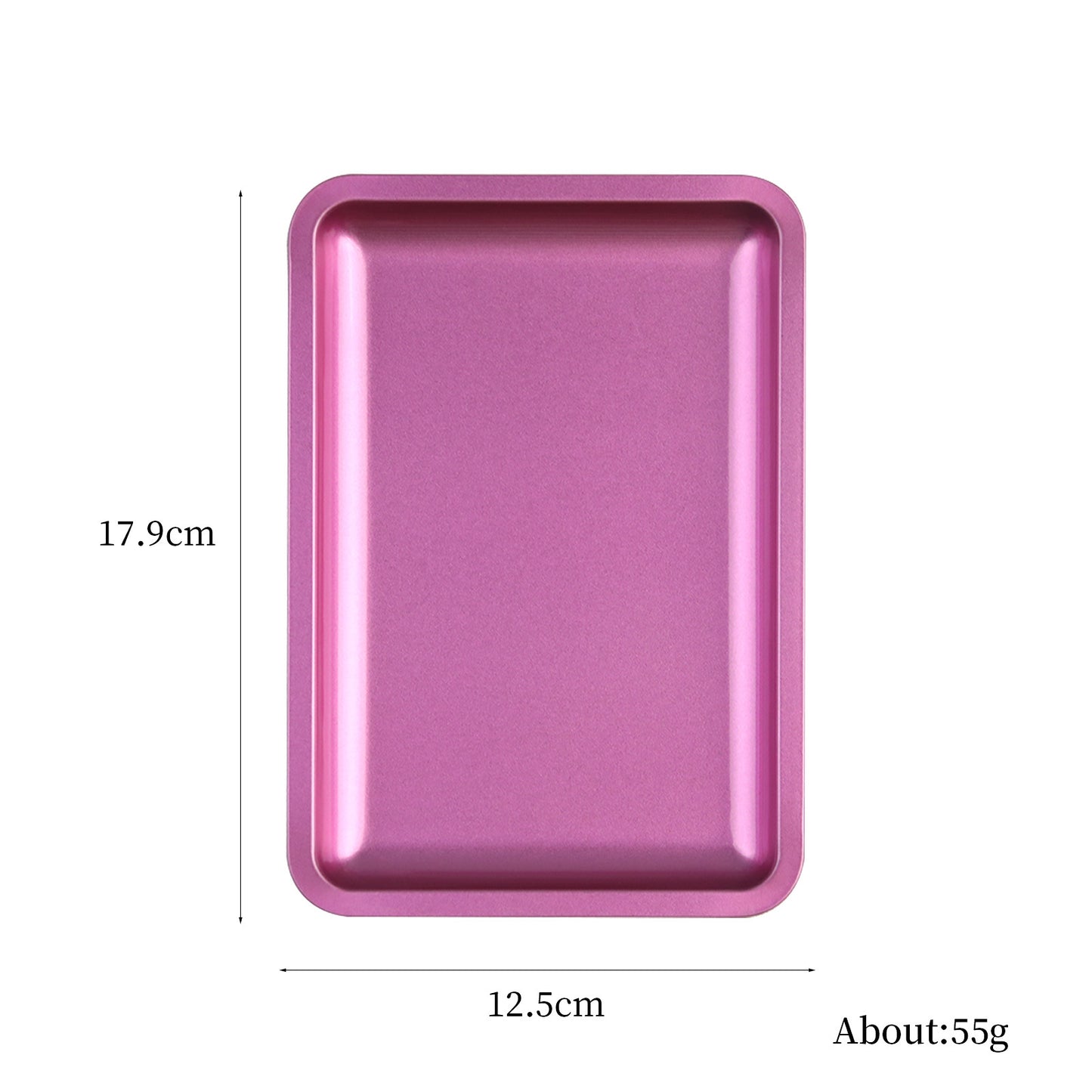 Square Stainless Steel Tray for Nail Art Tools, Jewelry, and Cosmetics Storage Metal Organizer Plate