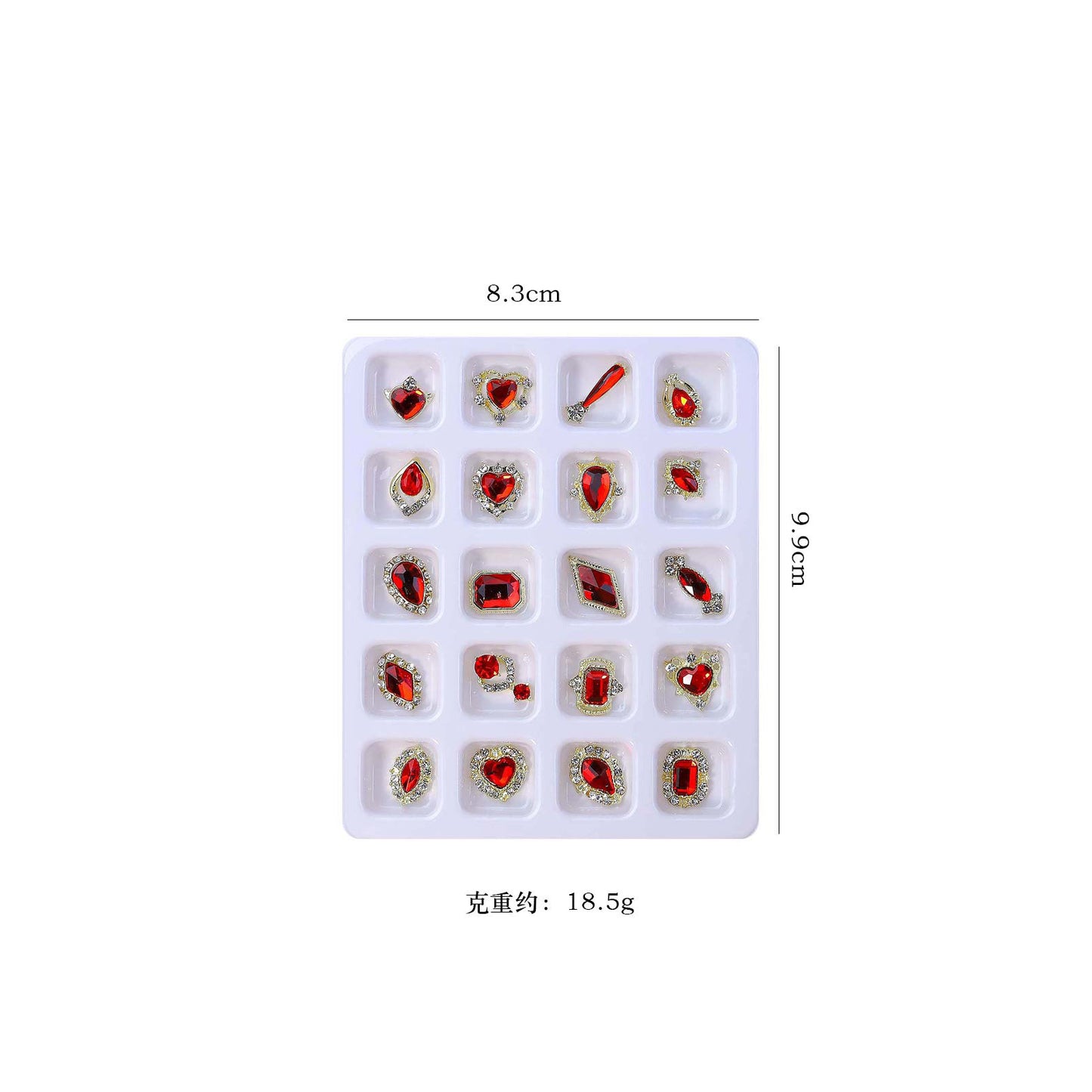 Luxury 3D Gems for Nails (12 Different Colors, 20 different gems for each color)