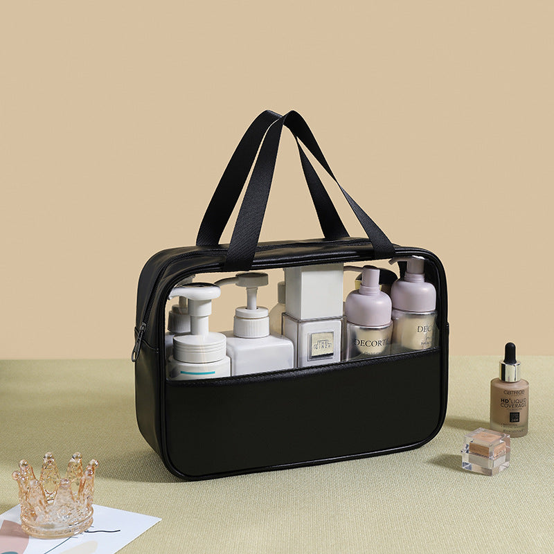 CLASSIC COSMETIC BAGS (Five different colors), PU Leather Clear Makeup Bag Travel Makeup Bag