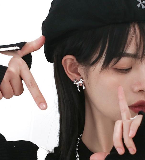 (Stainless)Elegant Butterfly Bow Earrings