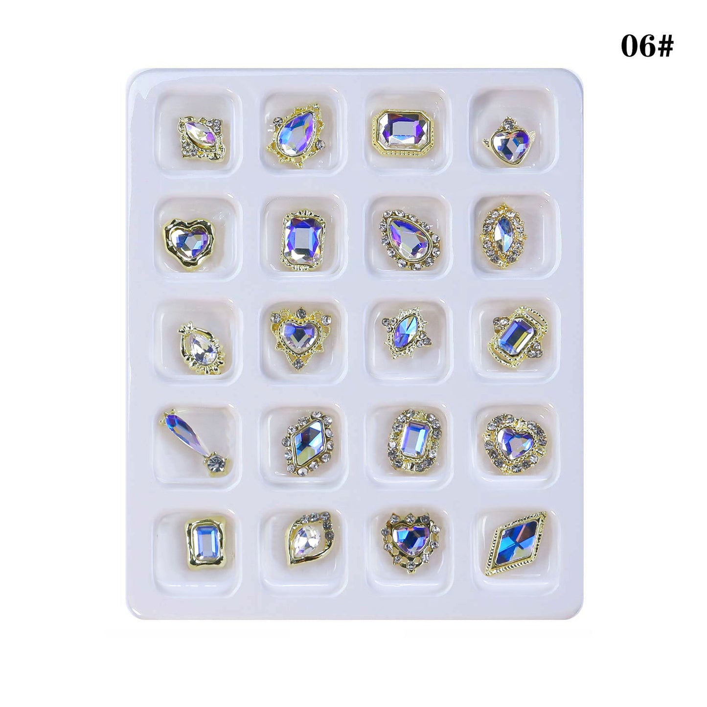 Luxury 3D Gems for Nails (12 Different Colors, 20 different gems for each color)