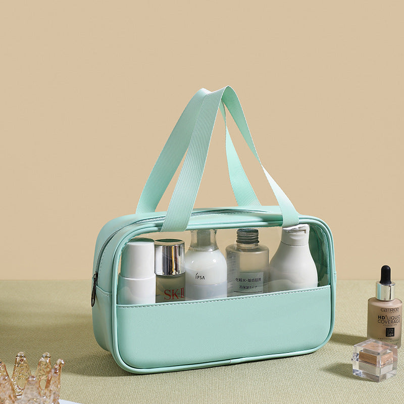 CLASSIC COSMETIC BAGS (Five different colors), PU Leather Clear Makeup Bag Travel Makeup Bag