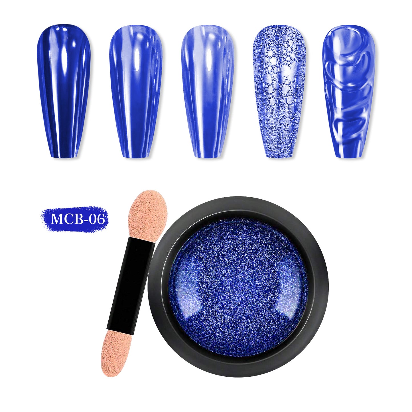 20 Jars Chrome Nail Powder with 20 Brushes Nail Art Glitter Decoration Metallic Mirror Effect