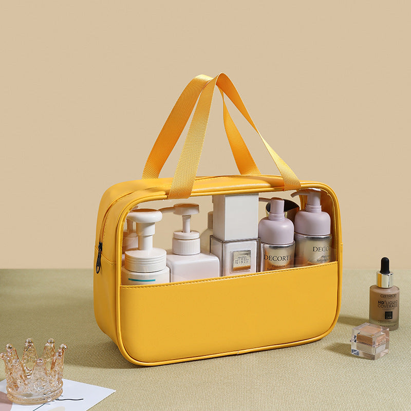 CLASSIC COSMETIC BAGS (Five different colors), PU Leather Clear Makeup Bag Travel Makeup Bag