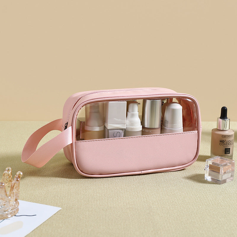 CLASSIC COSMETIC BAGS (Five different colors), PU Leather Clear Makeup Bag Travel Makeup Bag