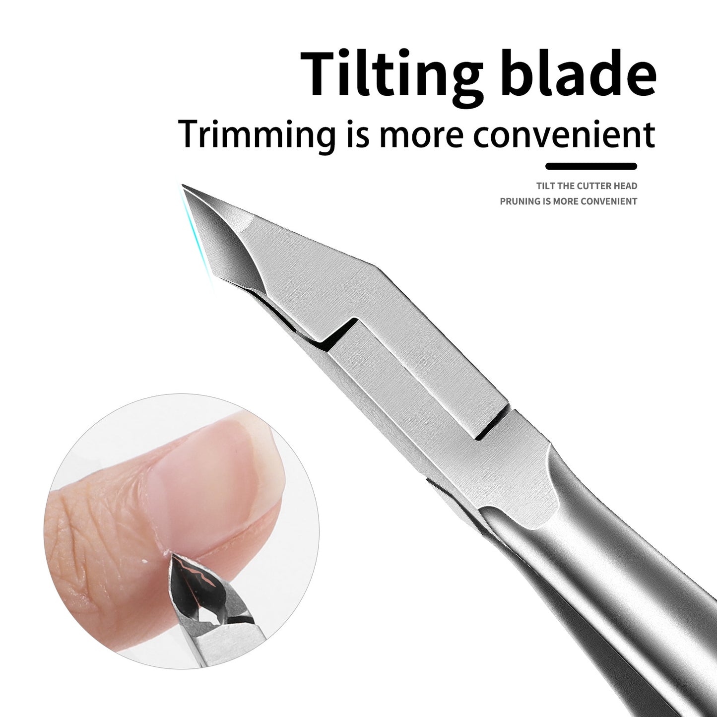 Professional Cuticle Cutter Stainless Steel Cuticle Nippers with Sharp Blades and Double Spring Cuticle Clippers - Nail Cuticle Trimmer Tool for Manicure & Pedicure Beauty at Home/Spa/Saloon