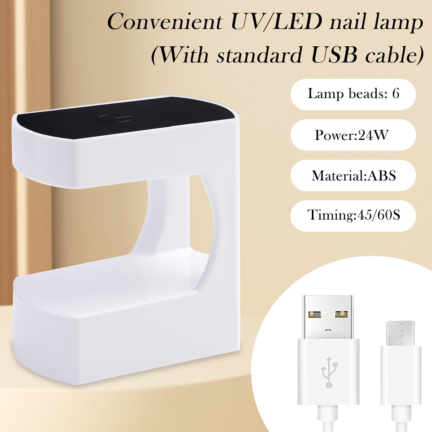 6W Mini UV Light for Nails, UV Nail Lamp, Nail Light for Gel Nails with 2 Timers for Fast Nail Extension, LED Nail Lamp, Portable USB Nail Dryer