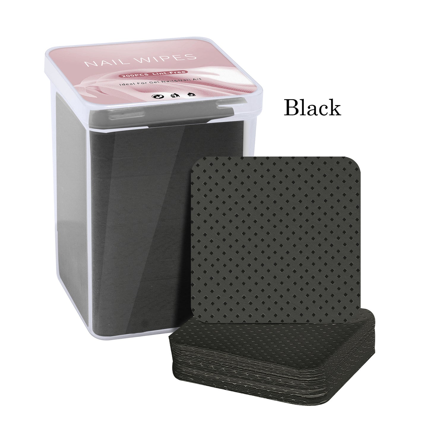 200PCS Lint Free Nail Wipes with Case Package- Non-Woven Soft Nail Polish Remover Pads