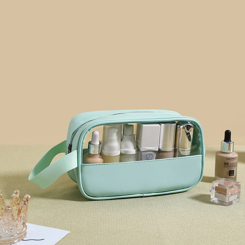 CLASSIC COSMETIC BAGS (Five different colors), PU Leather Clear Makeup Bag Travel Makeup Bag