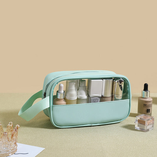 CLASSIC COSMETIC BAGS (Five different colors), PU Leather Clear Makeup Bag Travel Makeup Bag