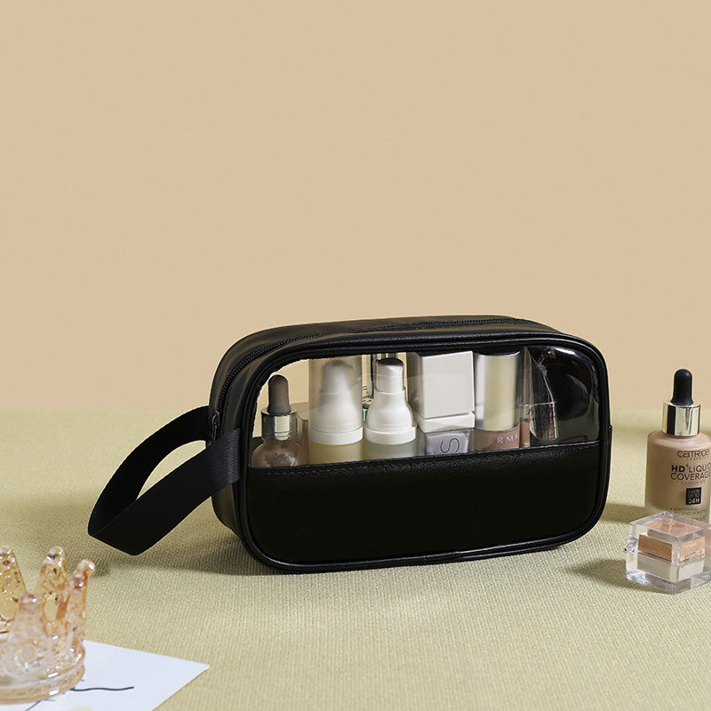 CLASSIC COSMETIC BAGS (Five different colors), PU Leather Clear Makeup Bag Travel Makeup Bag