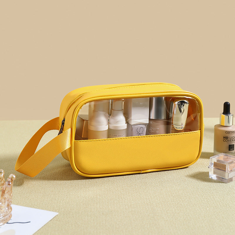 CLASSIC COSMETIC BAGS (Five different colors), PU Leather Clear Makeup Bag Travel Makeup Bag