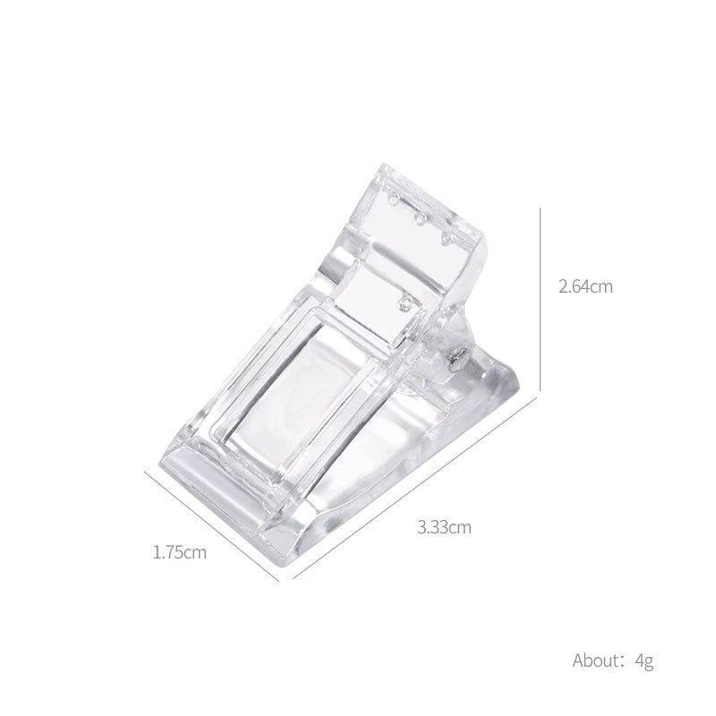 12Pcs Nail Tips Clip for Quick Building Polygel Nail Forms Nail Clips for Polygel Finger Nail Extension UV LED Builder Clamps Manicure Nail Art Tool