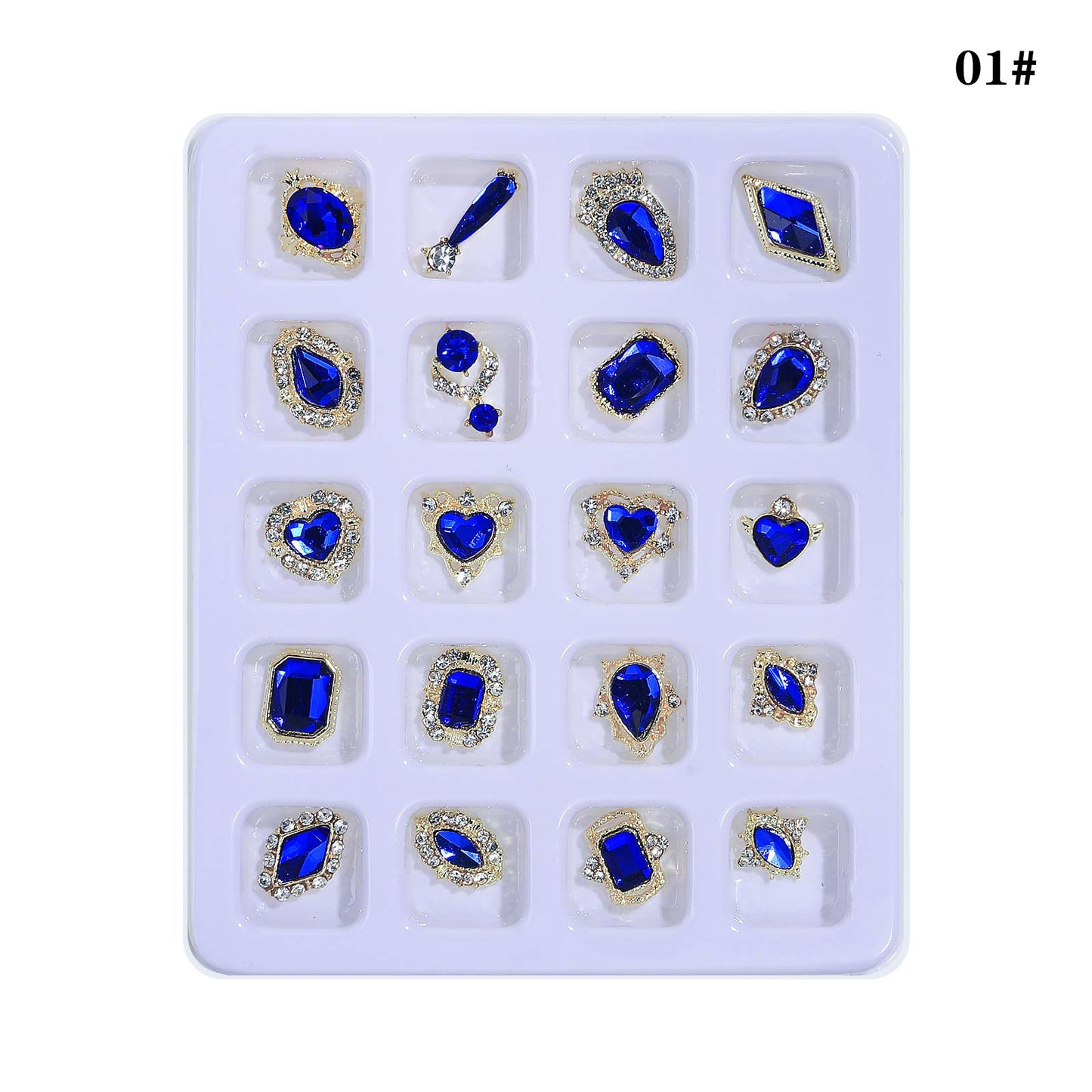 Luxury 3D Gems for Nails (12 Different Colors, 20 different gems for each color)
