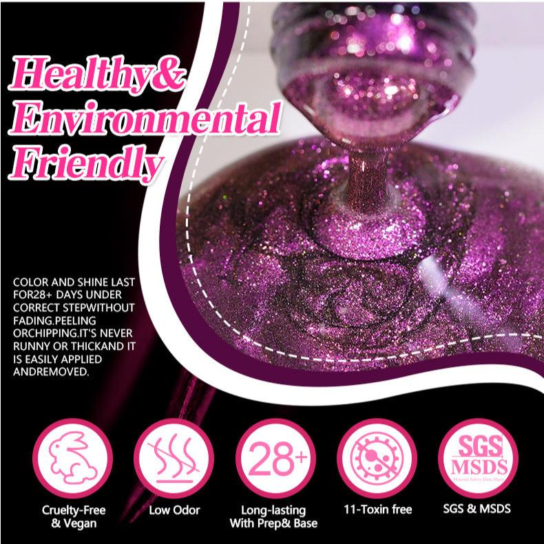 Cat Eye Gel Nail Polish Set 12 Colors