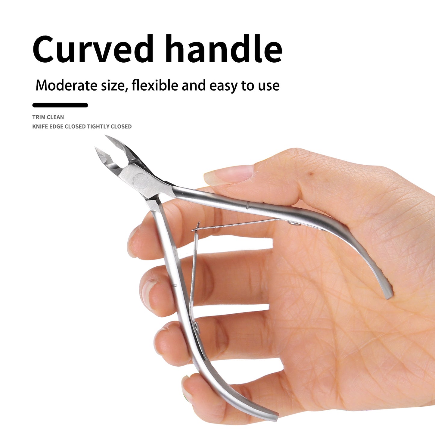 Professional Cuticle Cutter Stainless Steel Cuticle Nippers with Sharp Blades and Double Spring Cuticle Clippers - Nail Cuticle Trimmer Tool for Manicure & Pedicure Beauty at Home/Spa/Saloon