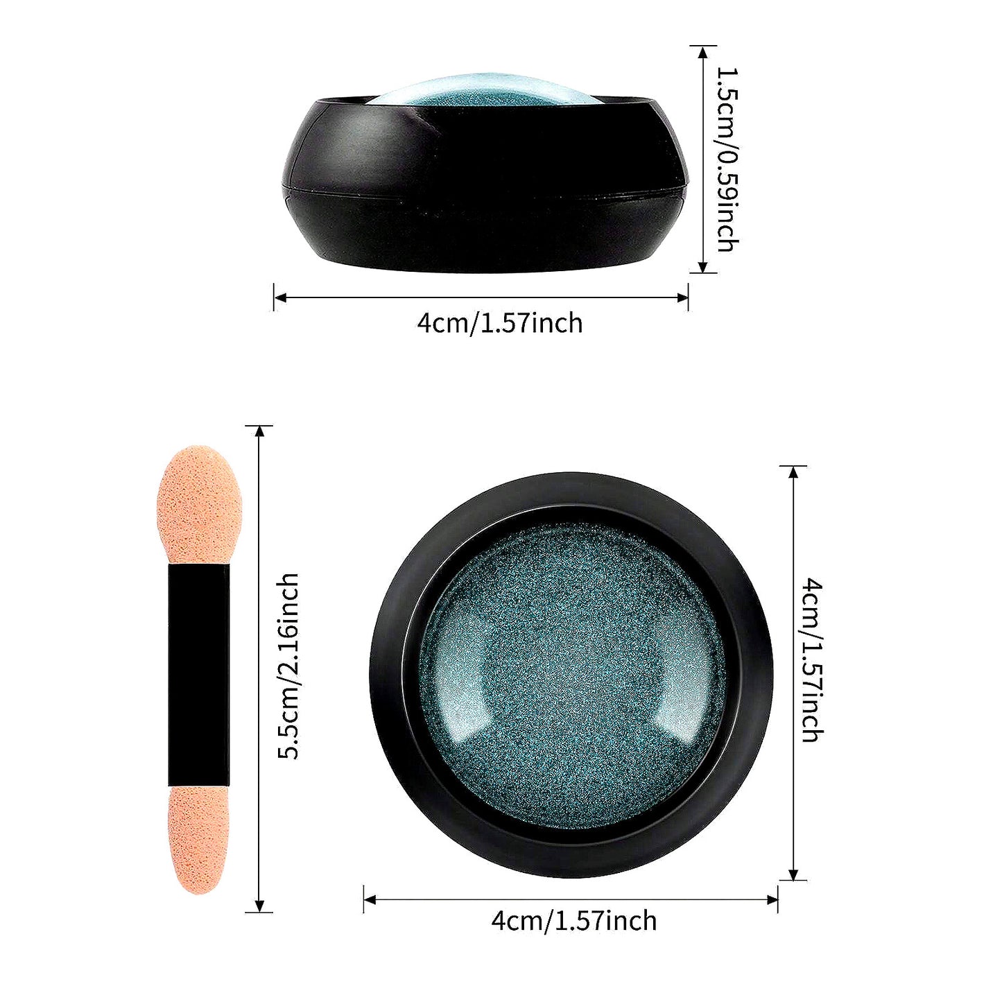 20 Jars Chrome Nail Powder with 20 Brushes Nail Art Glitter Decoration Metallic Mirror Effect
