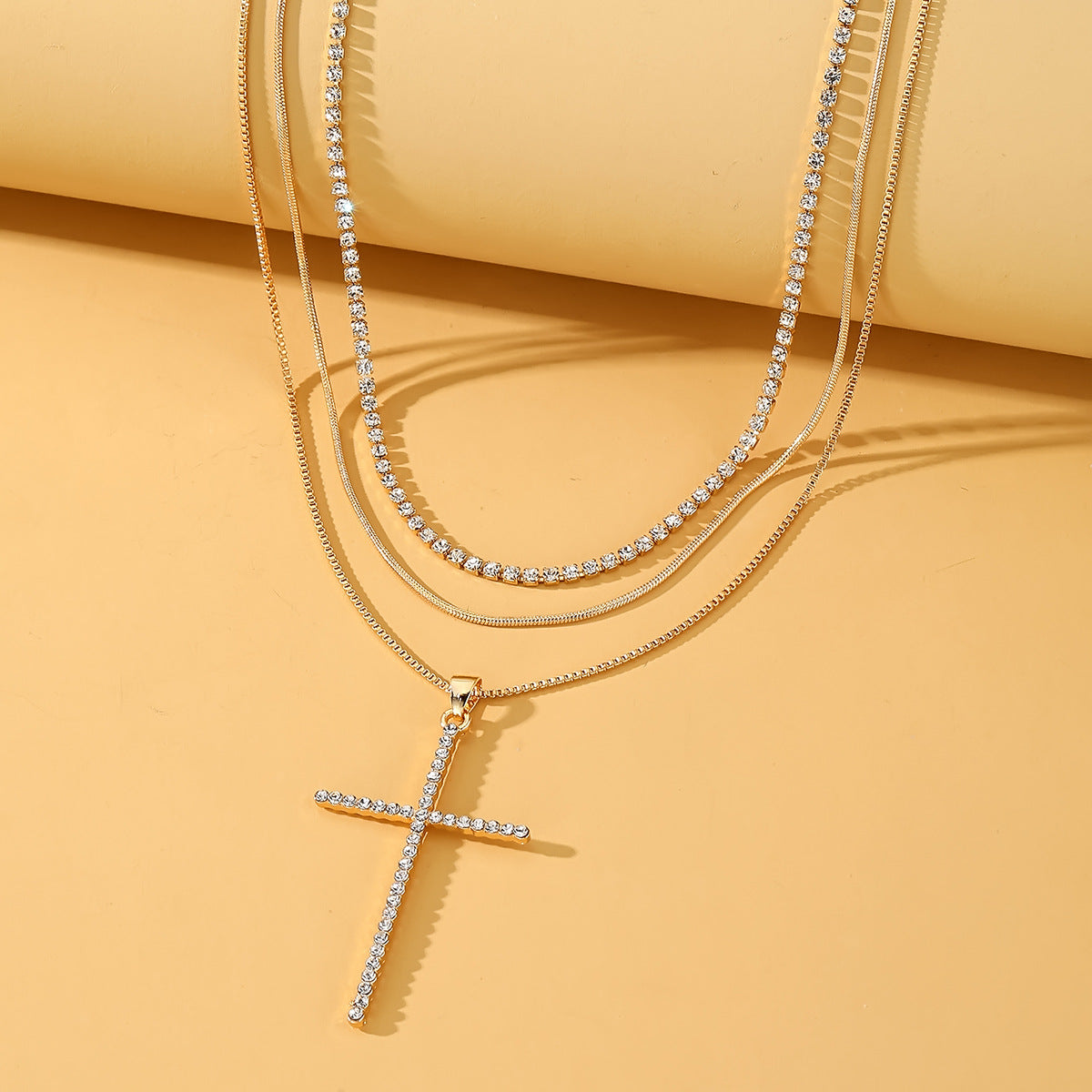 (Stainless)Divine Grace Layered Cross Necklace (21 different designs)