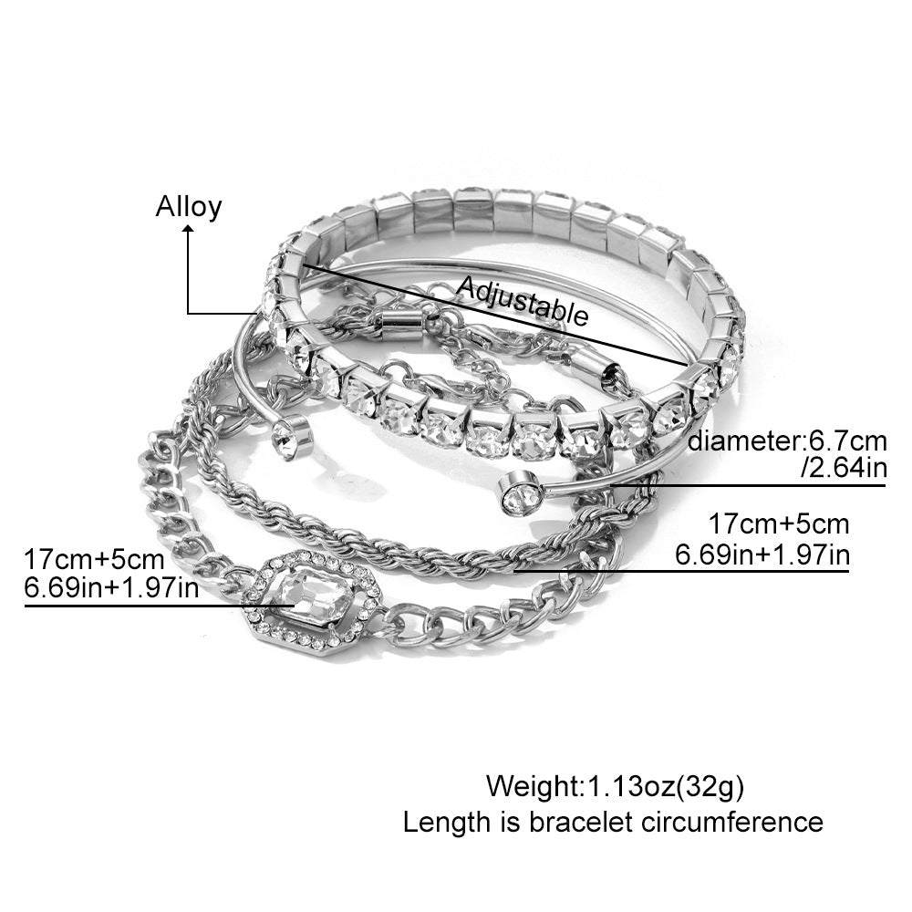 (Stainless)Set of 4 Bracelets