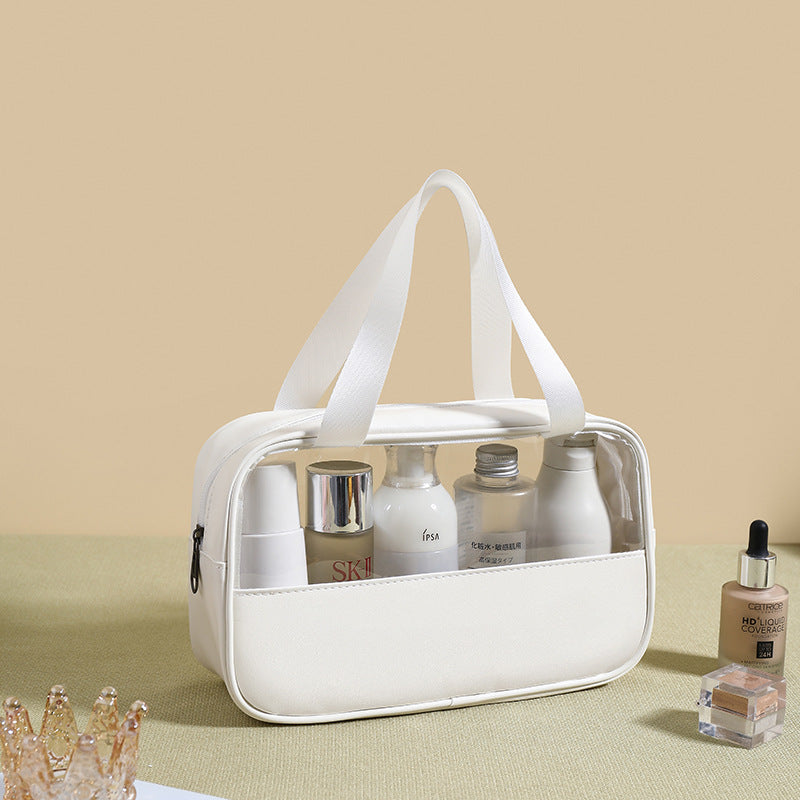 CLASSIC COSMETIC BAGS (Five different colors), PU Leather Clear Makeup Bag Travel Makeup Bag