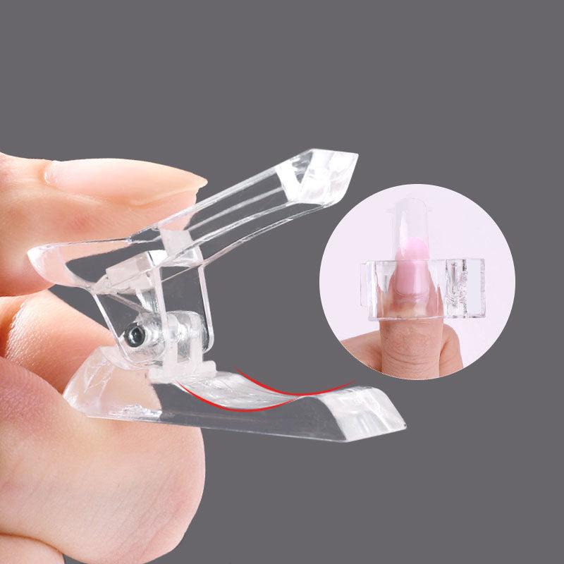 12Pcs Nail Tips Clip for Quick Building Polygel Nail Forms Nail Clips for Polygel Finger Nail Extension UV LED Builder Clamps Manicure Nail Art Tool