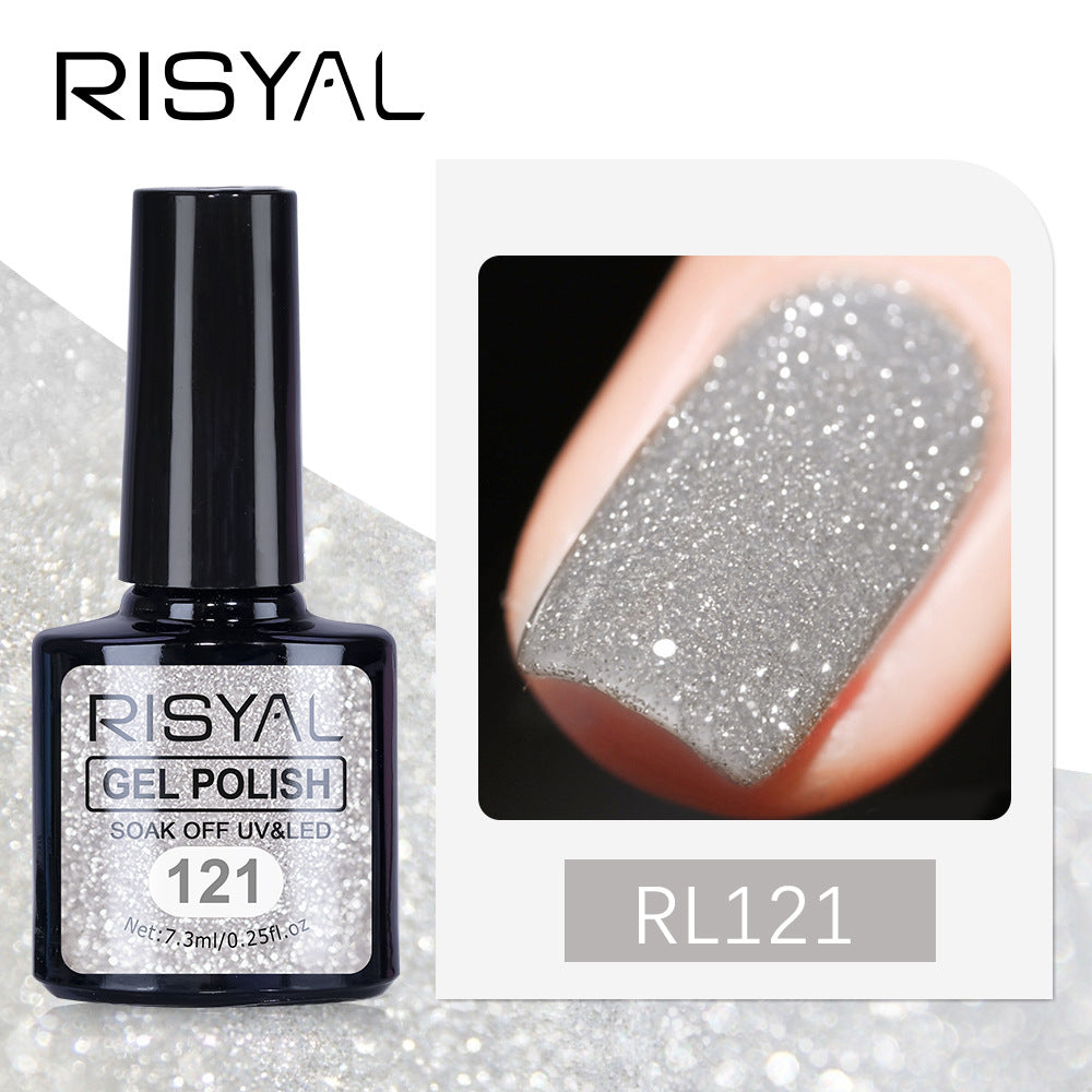 7.3ml Diamond Gel Nail Polish with 12 Different Color, Reflective Glitter Gel Polish, Sparkly Shiny Gel Nail Art Varnish Manicure Kit, Soak Off LED Lamp