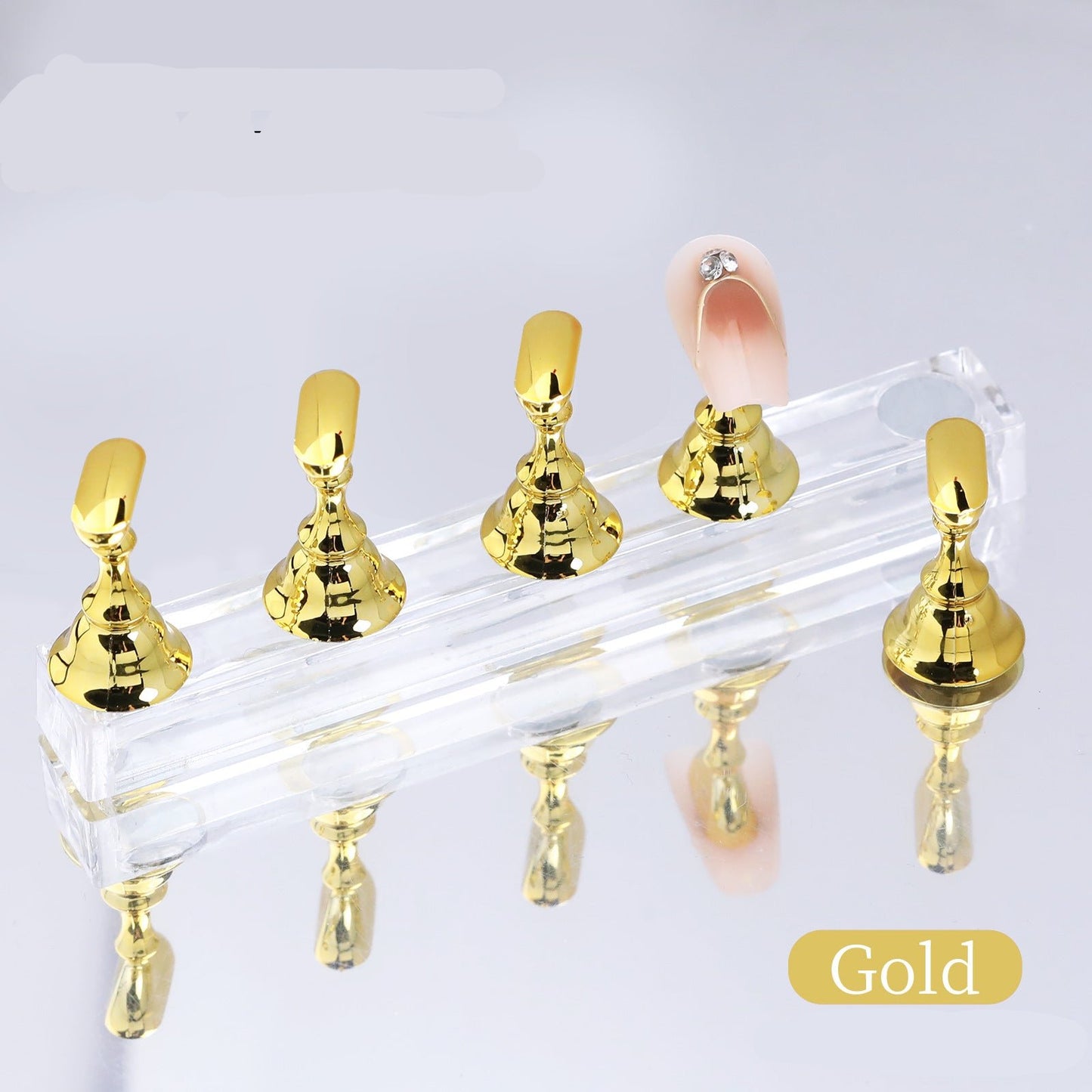 5 PCS Magnetic Nail Tips Practice Holders with Nail Stand Acrylic Nail Art Display Stand