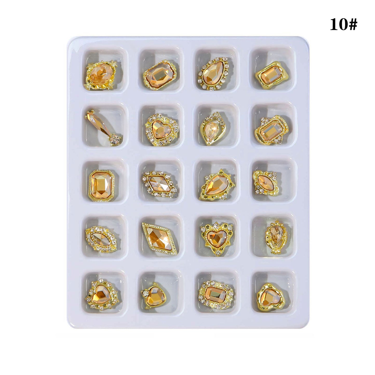 Luxury 3D Gems for Nails (12 Different Colors, 20 different gems for each color)