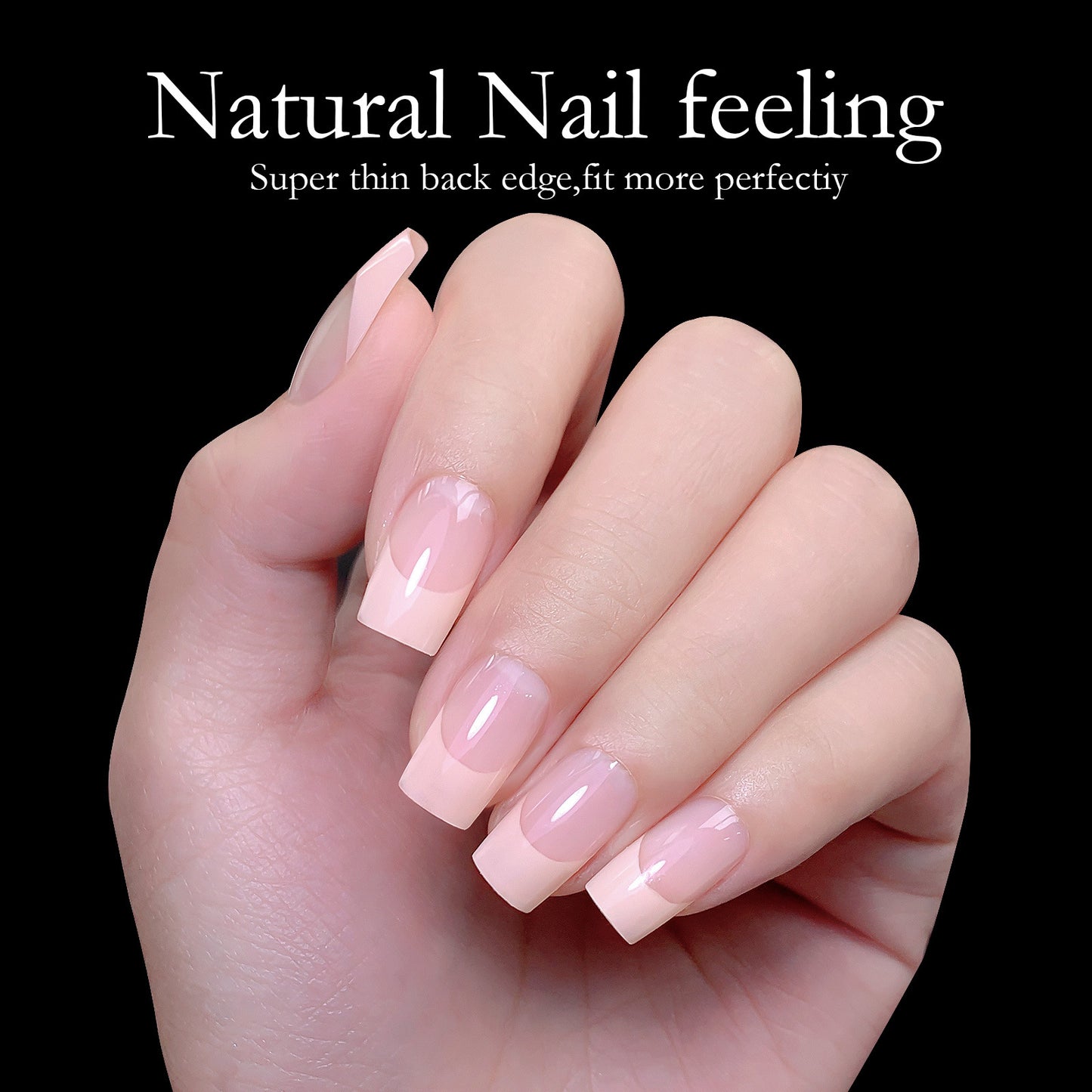120PCS Almond French Tip Nails & Coffin French Tip Nails & Square French Tip Nails (11 different sizes)