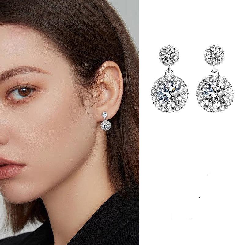 925 Sterling Silver Moissanite Earrings