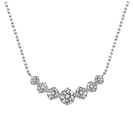 Sterling Silver Moissanite Necklace – Luxurious & Unique Design