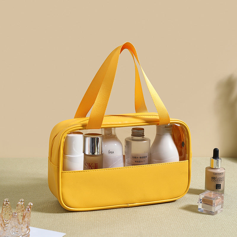 CLASSIC COSMETIC BAGS (Five different colors), PU Leather Clear Makeup Bag Travel Makeup Bag