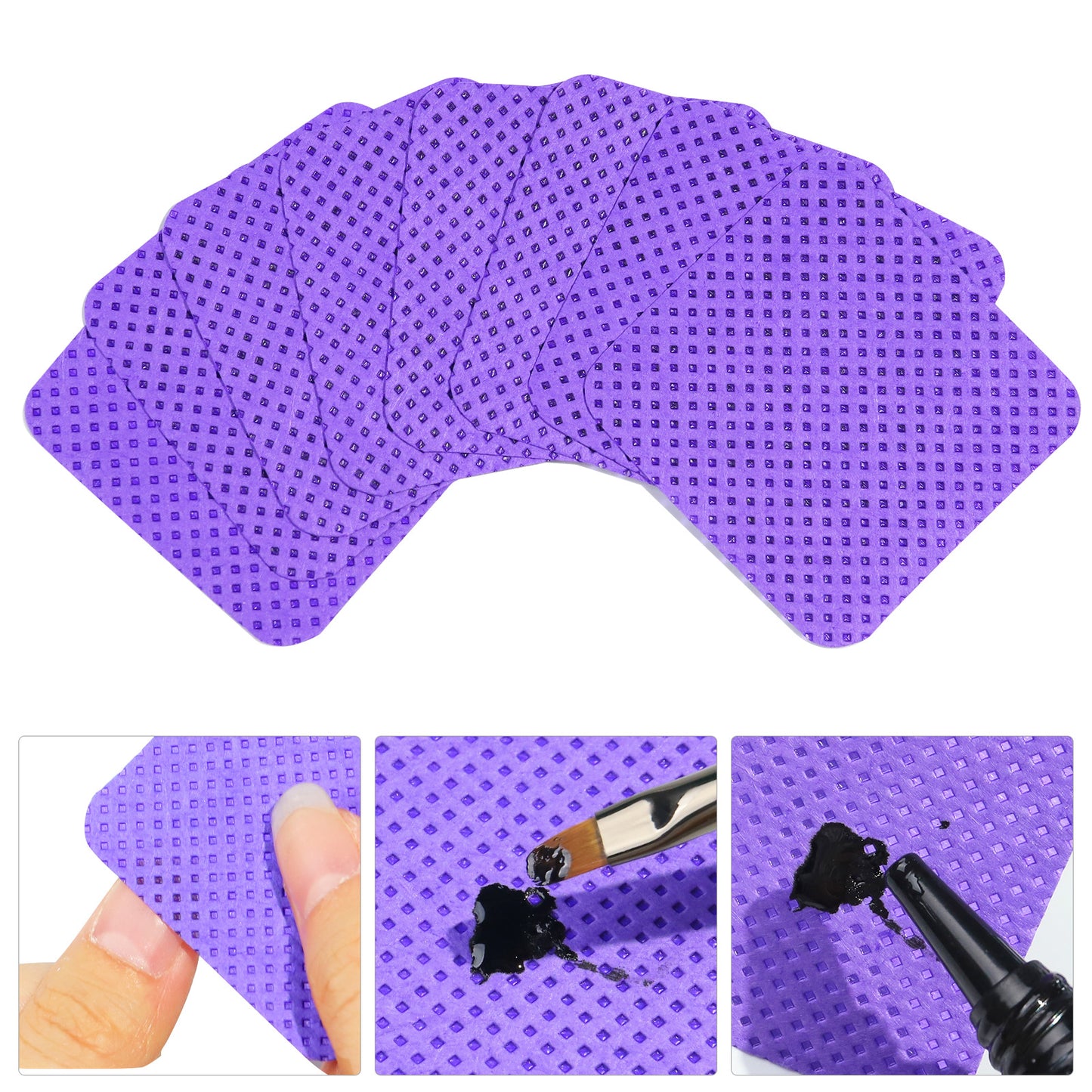 200PCS Lint Free Nail Wipes with Case Package- Non-Woven Soft Nail Polish Remover Pads