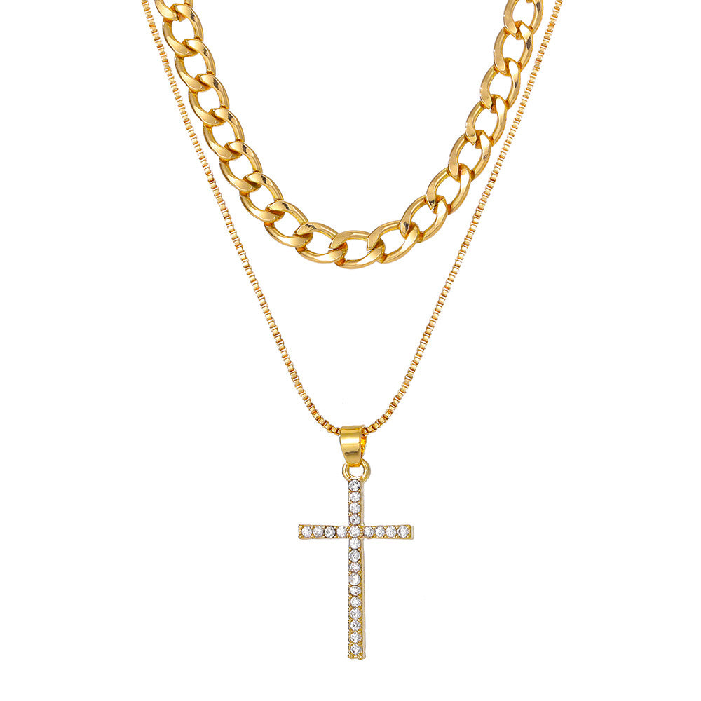 (Stainless)Divine Grace Layered Cross Necklace (21 different designs)