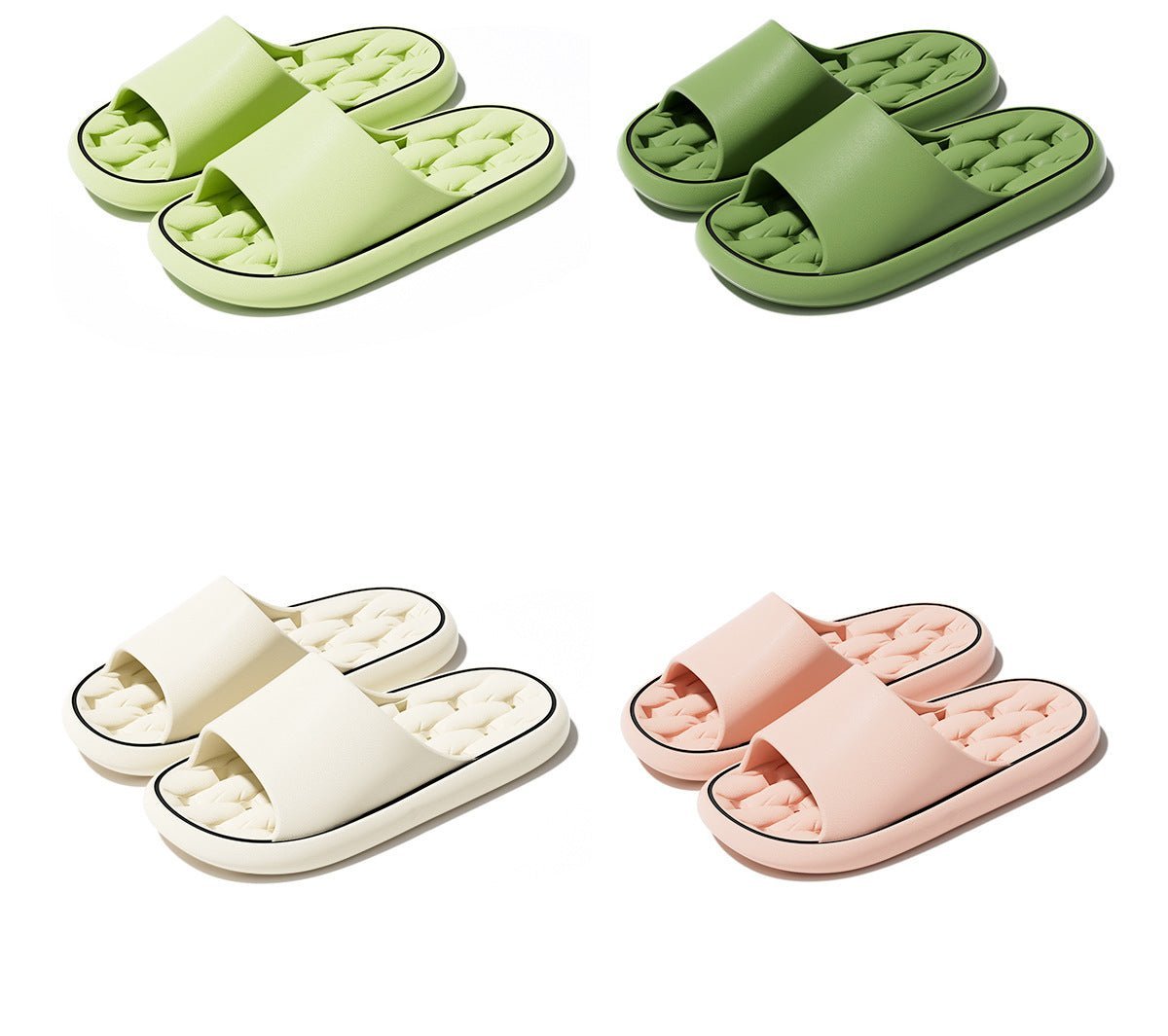 Cloud Slippers for Women and Men, Pillow House Slippers Shower Shoes Indoor Slides Bathroom Sandals, Ultimate Comfort, Lightweight, Thick Sole, Non-Slip, Easy to Clean